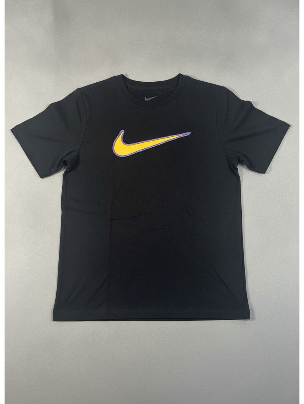 Nike Boy's The Nike Tee Black Yellow XL Athletic Casual T-Shirt